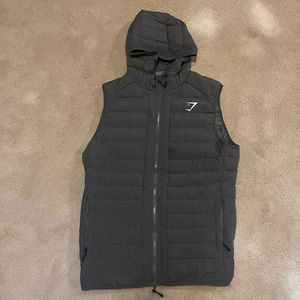 Gym shark grey hooded vest